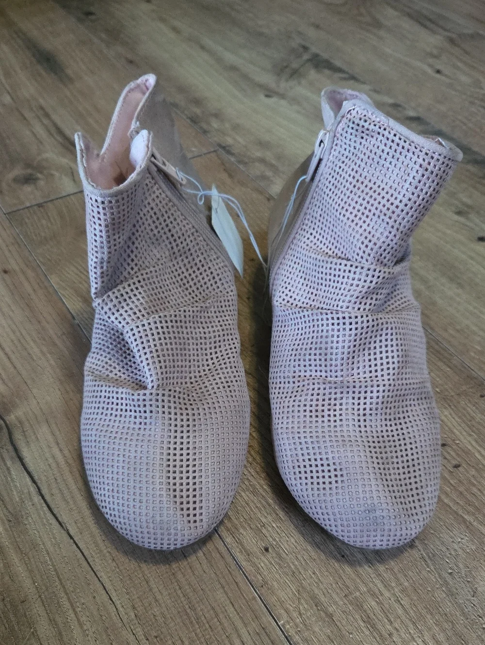 Falls Creek | Laser Cut Side-Zip Ankle Booties in Light Pink
